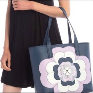 NWT: Kate Spade Reiley Spade Flower Appliqué tote, cosmetic bag, and wallet set